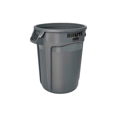 Rubbermaid Commercial Rubbermaid Brute 2655 Trash Container 55 Gallon  Gray FG265500GRAY